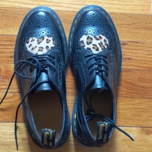 COPY - Dr Marten leopard heart calf hair Oxfords